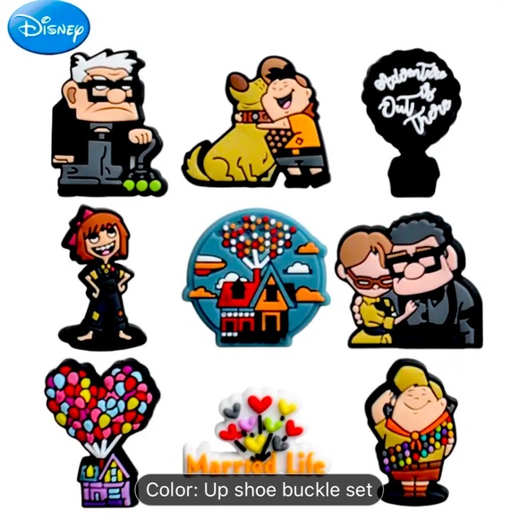 Disney Up Movie Themed 9pcs Shoe Charms Set, Fashionable - Picture 1 of 2